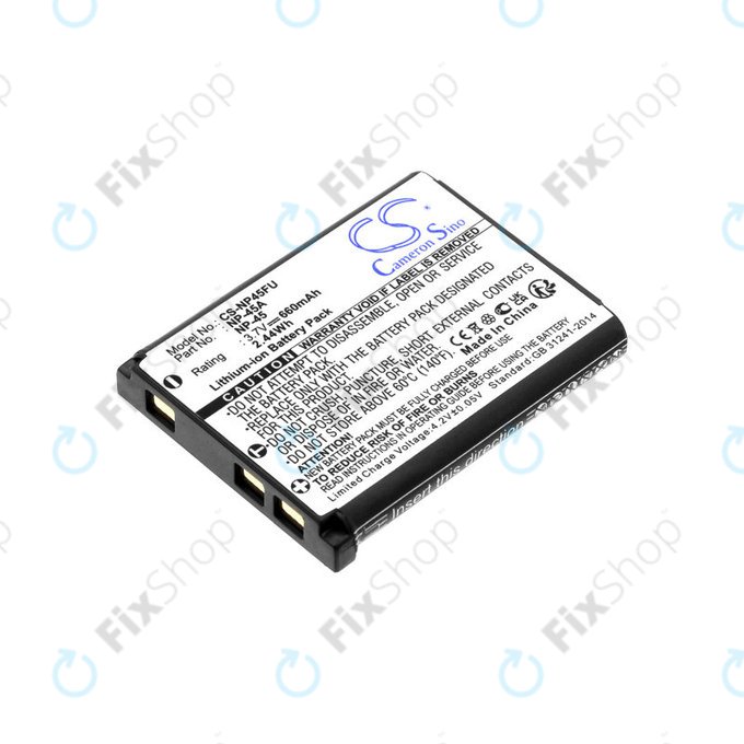 Baterija za Leica, ALBA, Fujifilm, Avision, Praktica, Medion, 660mAh, Li-ion, 3.7V, NP-45, HQ