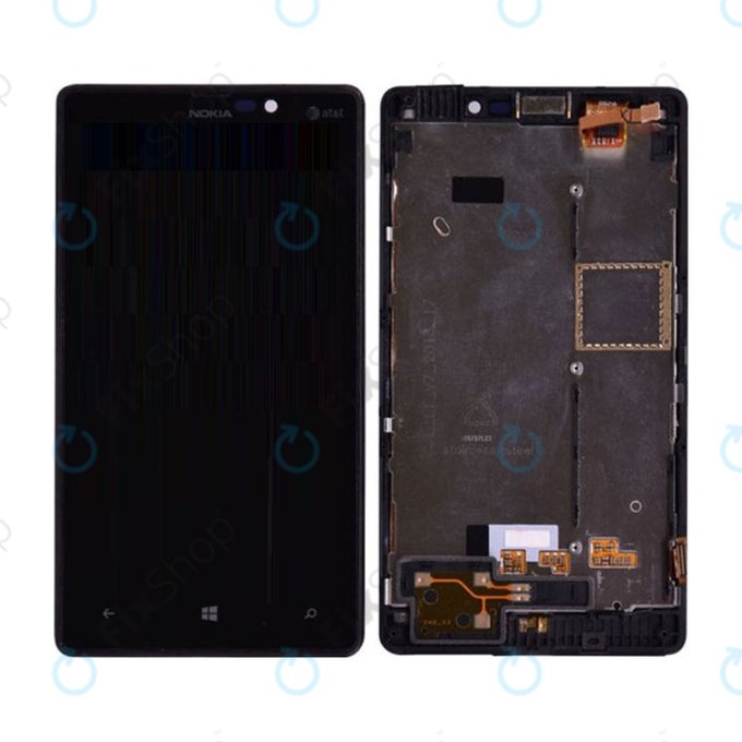 Nokia Lumia 820 - LCD zaslon + zaslon osjetljiv na dodir + okvir (Black) TFT