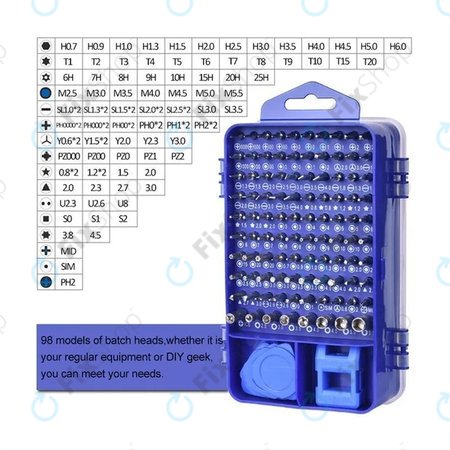 Kingsdun - Precizni set odvijača i bitova za popravak mobitela, računala i elektroničkih uređaja 115u1