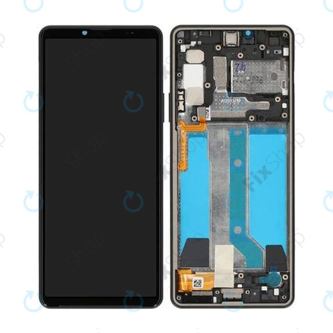 Sony Xperia 10 IV XQCC54 - LCD zaslon + zaslon osjetljiv na dodir + okvir (crni) - A5047173A Originalni servisni paket