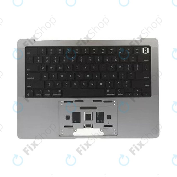 Gornji okvir tipkovnice za MacBook Pro 14", A2442 (2021), A2779 (2023), s US tipkovnicom i baterijom, Space Gray, 661-32210, Genuine Apple