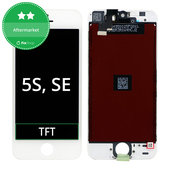 Zaslon za iPhone 5S, SE, White, Dodirni ekran s okvirom
