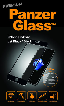 PanzerGlass PREMIUM - Kaljeno Steklo za iPhone 6, 6S, 7, 8, SE 2020 in SE 2022, črn