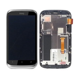 HTC Desire X - LCD zaslon + zaslon osjetljiv na dodir + okvir (Silver) TFT