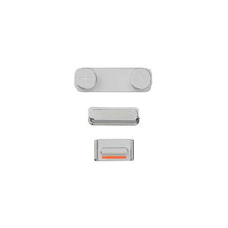 Apple iPhone 5S - Set bočnih gumba - Uključivanje/isključivanje + glasnoća + isključivanje zvuka (srebrni)