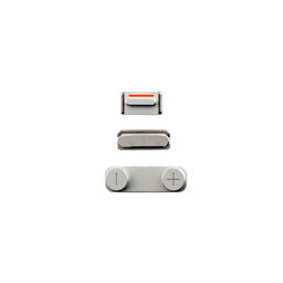 Apple iPhone 5 - Set bočnih gumba - Uključivanje + glasnoća + isključivanje zvuka (bijelo)