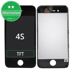 Apple iPhone 4S - LCD zaslon + zaslon osjetljiv na dodir + okvir (crni)