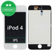 LCD Zaslon za iPod Touch (4th Gen), White, Dodirni ekran s okvirom