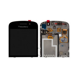 Blackberry Q10 - LCD zaslon + zaslon osjetljiv na dodir + okvir (crni)
