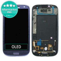 Samsung Galaxy S3 i9300 - LCD zaslon + zaslon osjetljiv na dodir + okvir (Pebble Blue) OLED