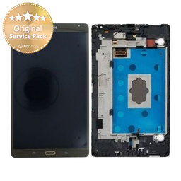 Samsung Galaxy Tab S 8.4 T700 - LCD zaslon + zaslon osjetljiv na dodir + okvir (Titanium Bronze) - GH97-16047B Originalni servisni paket