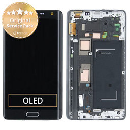 Samsung Galaxy Note Edge N915FY - LCD zaslon + zaslon osjetljiv na dodir + okvir (crni) - GH97-16636A Originalni servisni paket