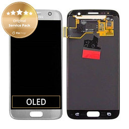 Samsung Galaxy S7 G930F - LCD zaslon + zaslon osjetljiv na dodir (srebrni) - GH97-18523B, GH97-18761B, GH97-18757B Originalni servisni paket