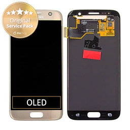 Samsung Galaxy S7 G930F - LCD zaslon + ekran osjetljiv na dodir (zlatni) - GH97-18523C, GH97-18761C, GH97-18757C Originalni servisni paket