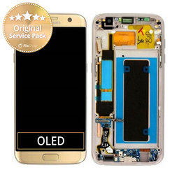 Samsung Galaxy S7 Edge G935F - LCD zaslon + zaslon osjetljiv na dodir + okvir (zlatni) - GH97-18533C, GH97-18594C, GH97-18767C Originalni servisni paket