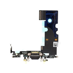 Apple iPhone 8 - Konektor za punjenje + savitljivi kabel (crni)