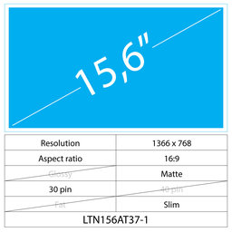 Asus TUF FX53VD-DM 15.6 LCD Slim Matte 30 pin HD