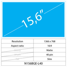 HP Envy DV6-7200 15.6 LCD Slim Matte 40 pin HD