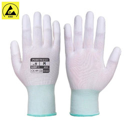 Tanke ESD rokavice z gumiranimi prsti (velikost M)