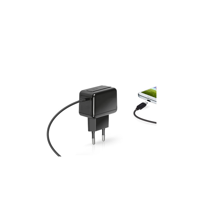 SBS - 5W adapter za punjenje s mikro-USB, crni