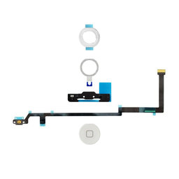 Apple iPad Air - Tipka Home + fleksibilni kabel + nosač + plastični krug + brtva (bijela)