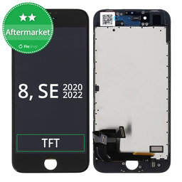 Apple iPhone 8, SE (2020), SE (2022) - LCD zaslon + zaslon osjetljiv na dodir + okvir (Black) TFT