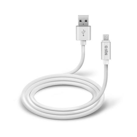 SBS - Micro-USB / USB kabel (1m), bijeli