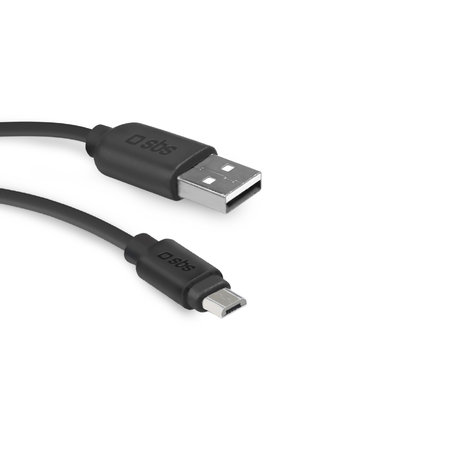 SBS - Micro-USB / USB Kabel (1m), črn