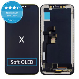 Apple iPhone X - LCD zaslon + zaslon osjetljiv na dodir + okvir Soft OLED FixPremium