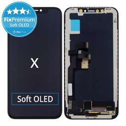 Apple iPhone X - LCD zaslon + zaslon osjetljiv na dodir + okvir Soft OLED FixPremium