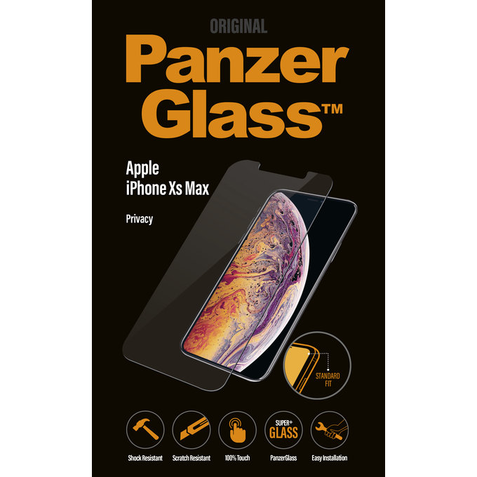 PanzerGlass - Tempered Glass Privacy Standard Fit za iPhone XS Max in 11 Pro Max, prozoren