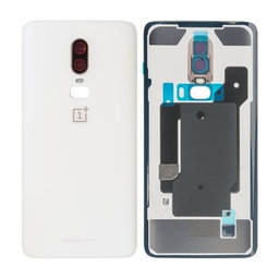 OnePlus 6 - Poklopac baterije + staklo kamere (svilena bijela) - 1071100109 Originalni servisni paket