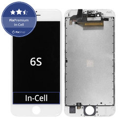 Apple iPhone 6S - LCD zaslon + zaslon osjetljiv na dodir + okvir (bijeli) In-Cell FixPremium