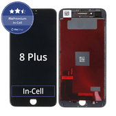 Zaslon In-Cell za iPhone 8 Plus, Black, Dodirni ekran s okvirom, FixPremium