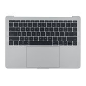 Apple MacBook Pro 13" A1708 (Late 2016 - Mid 2017) - Gornji okvir tipkovnice + tipkovnica US + mikrofon + trackpad + zvučnici (srebrni)