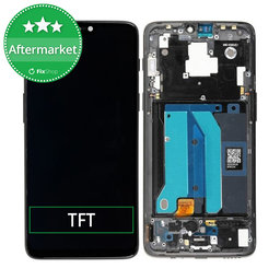 OnePlus 6 - LCD zaslon + zaslon osjetljiv na dodir + okvir (Midnight Black) TFT