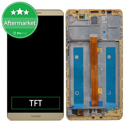Huawei Mate 7 - LCD zaslon + zaslon osjetljiv na dodir + okvir (Amber Gold) TFT