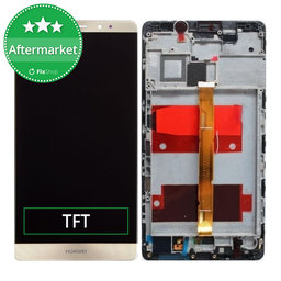 Huawei Mate 8 - LCD zaslon + zaslon osjetljiv na dodir + okvir (Gold) TFT
