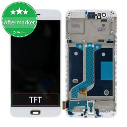 OnePlus 5 - LCD zaslon + zaslon osjetljiv na dodir + okvir (White) TFT