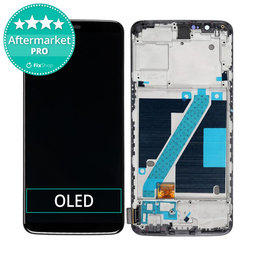 OnePlus 5T - LCD zaslon + zaslon osjetljiv na dodir + okvir (crni) OLED
