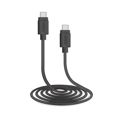 SBS - USB-C / USB-C kabel (1,5 m), crni