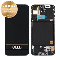 Samsung Galaxy A40 A405F - LCD zaslon + zaslon osjetljiv na dodir + okvir (crni) - GH82-19672A, GH82-19674A Originalni servisni paket