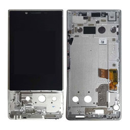 Blackberry Key2 - LCD zaslon + zaslon osjetljiv na dodir + okvir (srebrni)