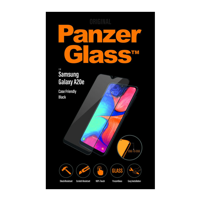 PanzerGlass - Tempered Glass Case Friendly za Samsung Galaxy A10e i A20e, crno