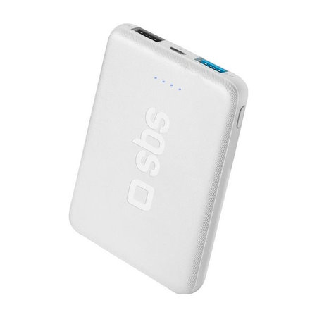 SBS - PowerBank 5000 mAh - 2x USB, Micro-USB, bijeli