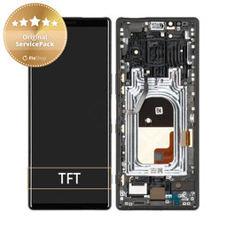 Sony Xperia 1 - LCD + zaslon osjetljiv na dodir (crni) - 1319-0227 Originalni servisni paket