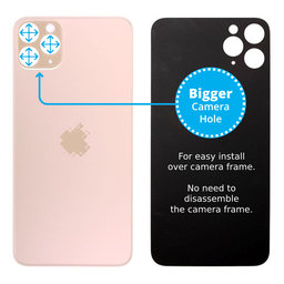Apple iPhone 11 Pro - Staklo stražnjeg kućišta s većom rupom za kameru (zlato)