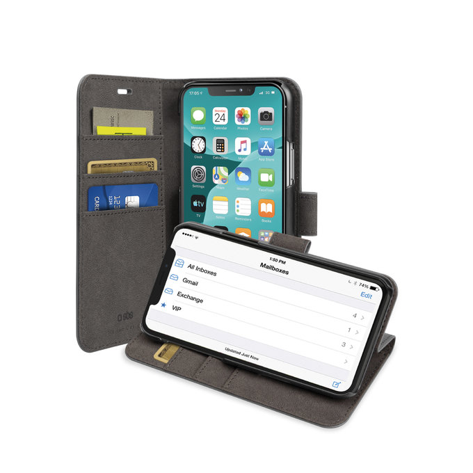 SBS - Maska Wallet Stand za iPhone 11 Pro Max, crna