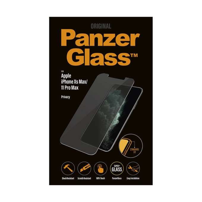 PanzerGlass - Tempered Glass Privacy Standard Fit za iPhone XS Max in 11 Pro Max, prozoren