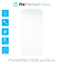 FixPremium Glass - Kaljeno staklo za iPhone 6, 6s, 7, 8, SE 2020 & SE 2022